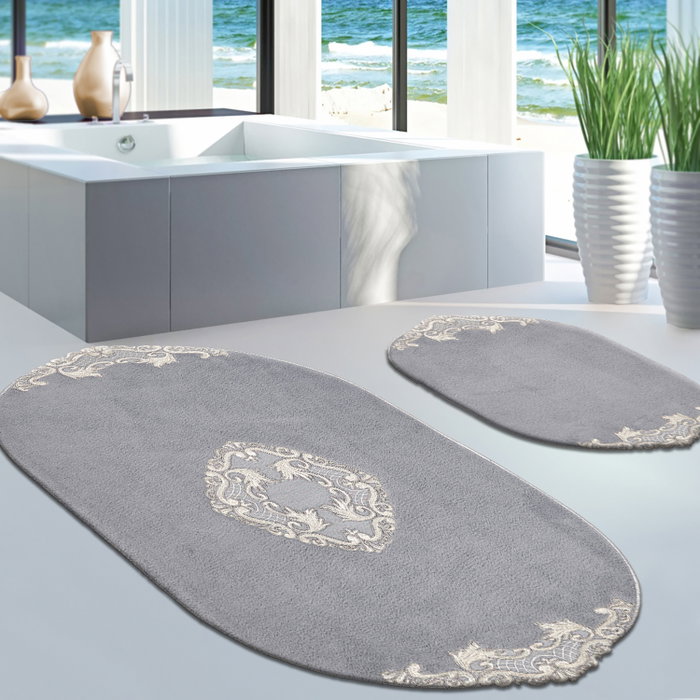 Mijölnir Juego de alfombras de baño Gris (2 piezas) Mijölnir Juego de alfombras de baño Gris (2 piezas)